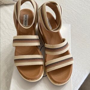 Steve Madden Striped Tan Sandals